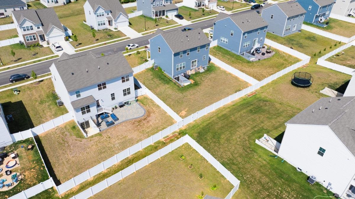 Fencing project overview, drone photo