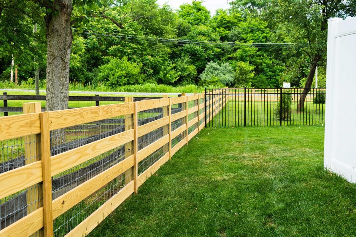 Completed fence installation